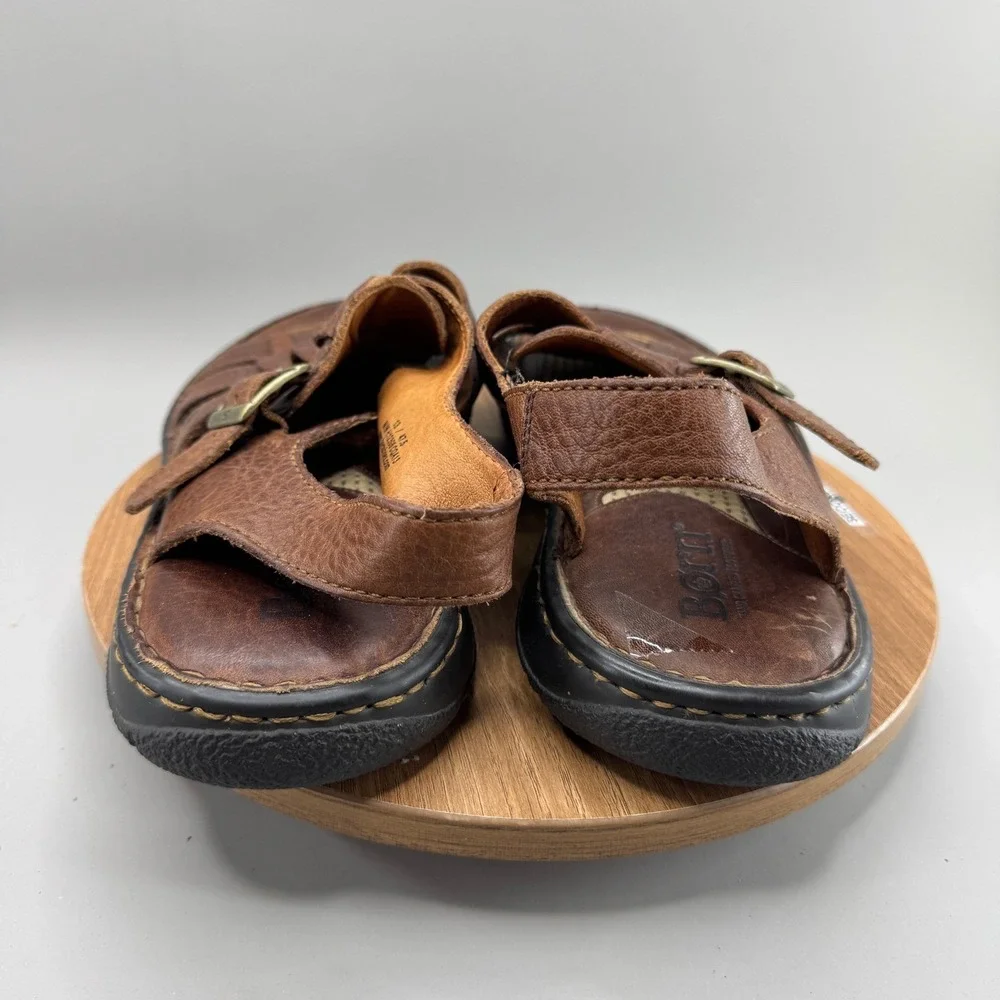 Born‎ Leather Fisherman Sandals Mens 13 Brown H12306 Granola Gorpcore Dadcore